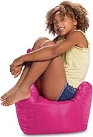 Vista 971 de Posh Creations Puf estructurado cómodo para jugar, leer y ver la televisión, Malibu Lounge, tela de lona para colorear, criaturas