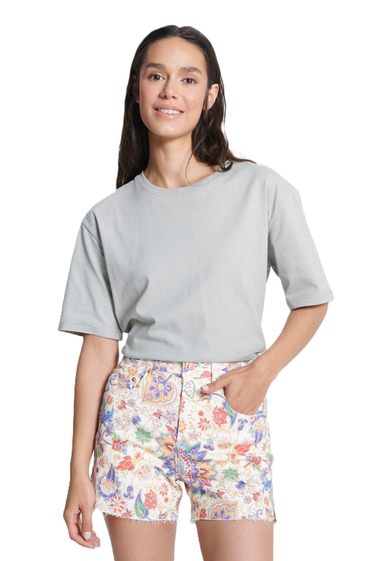 Bisiklet Yaka T-shirt W241608 T-shirt Kadın