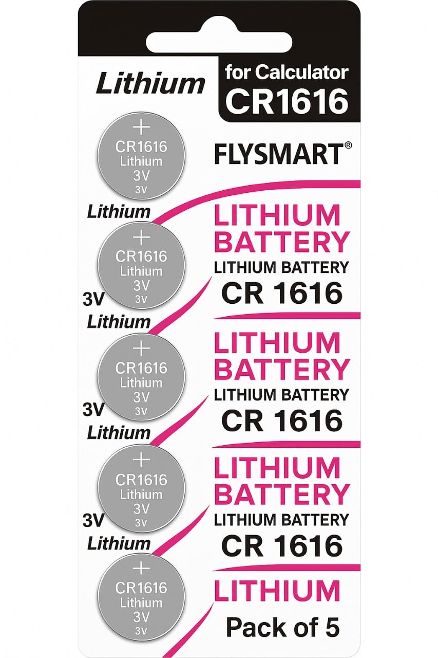 Flysmart CR1616 Batteries - 3V Lithium Coin Cell Battery for Key Fobs, Scales, Wearables, Calculators, Medical Devices, Cameras & Sensors (Pack of 5)-image-28