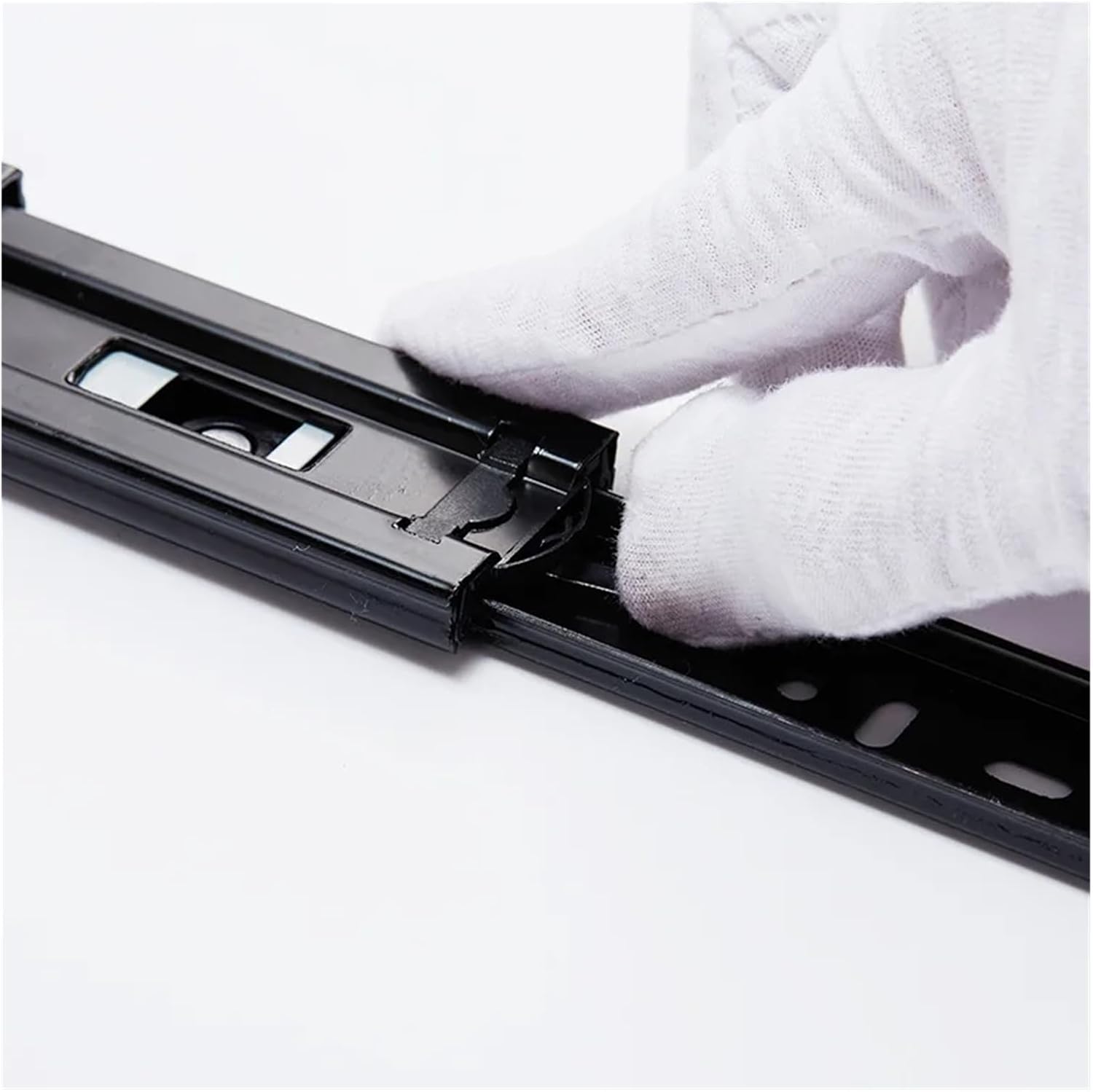 2Pcs Metal Buffer Drawer Slides 8-20 Inch Track Width 45mm Mute Three-Section Rail Sliding Furniture Hardware Fittings(8 inch(200MM))