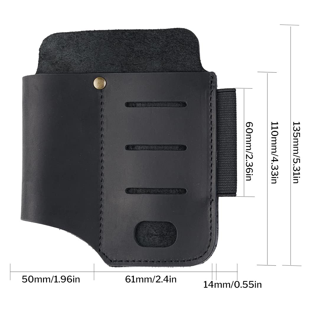 VIPERADE PJ15 EDC Fourreau en Cuir, étui de Lampe de Poche/Fourreau de Couteau de Poche/étui Tactique pour Stylo/pour Leatherman Multitool Gaine en Cuir avec Clip de Poche