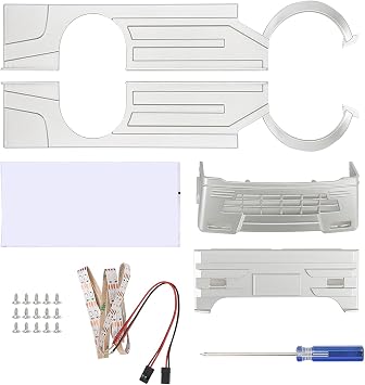 Durable RC Wide Body Kit, ABS Plastic RC Wide Body Kit for WPL D12 RC Truck Modification Kits for WPL D12 with 1 X Screwdriver for WPL D12 RC TruckGreen
