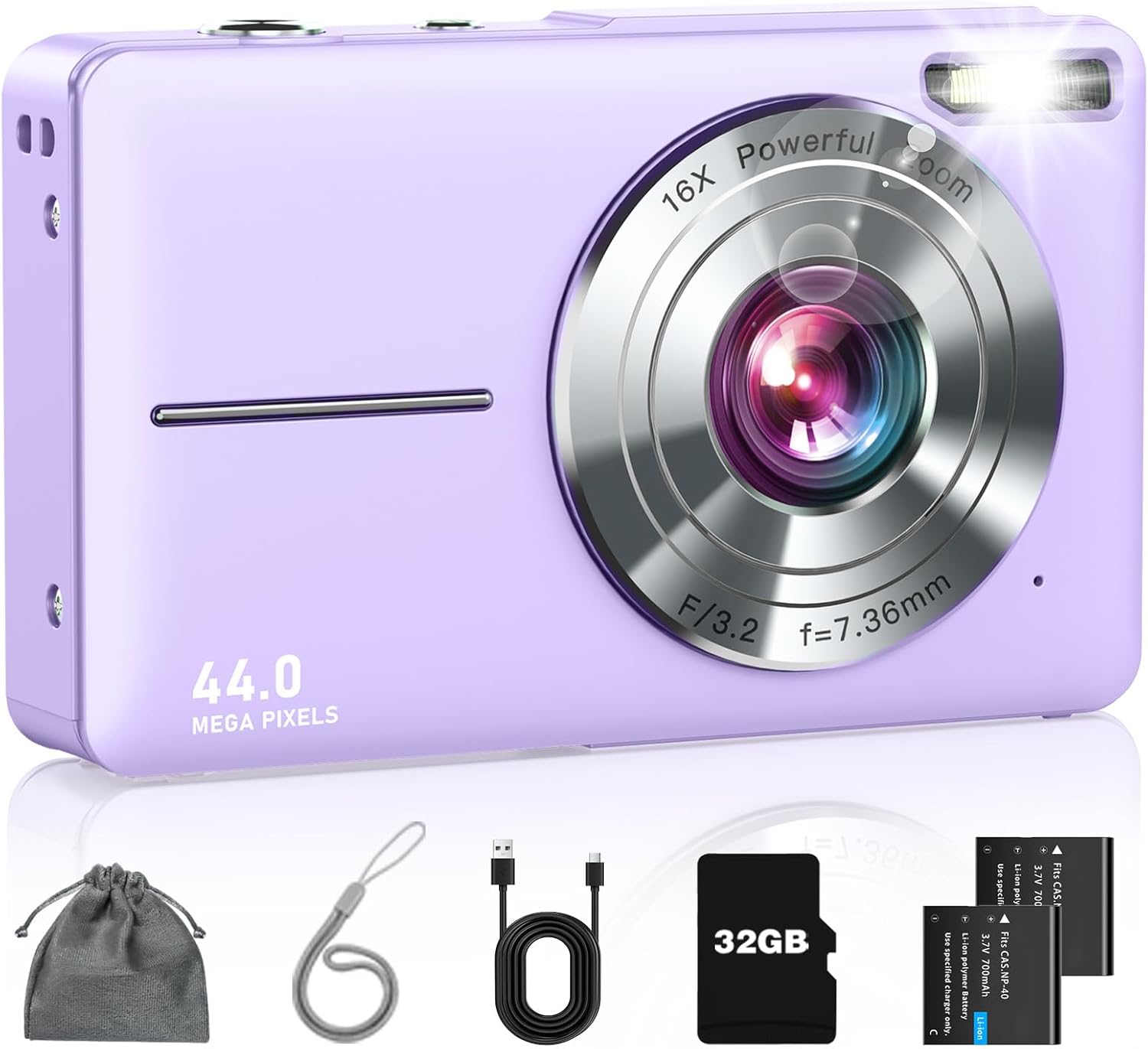 Digital Camera, FHD 1080P Point and Shoot Camera for...
