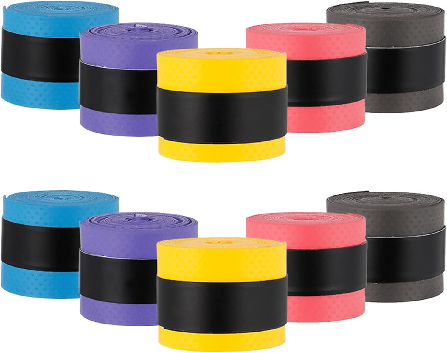 tao pipe 10 Piezas Cinta de Agarre de Tenis, Raqueta Antideslizantes Y Absorbentes Grip para Raquetas de Tenis de Bádminton, Squash Y Caña de Pescar