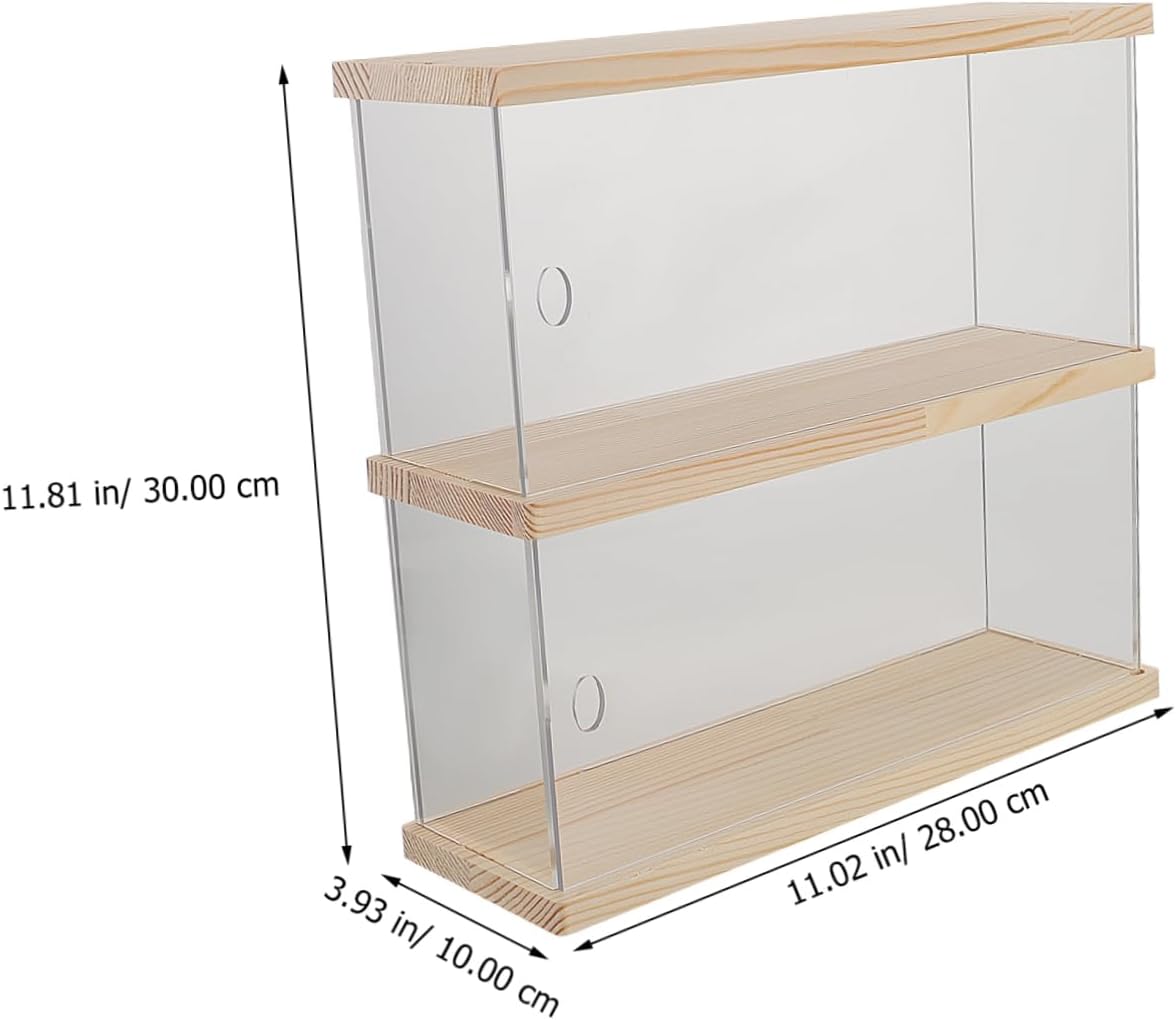PRETYZOOM Toy Model Rack Acrylic Display Box Easy Assembly Toy Storage Holder Dust for Figurine Collection