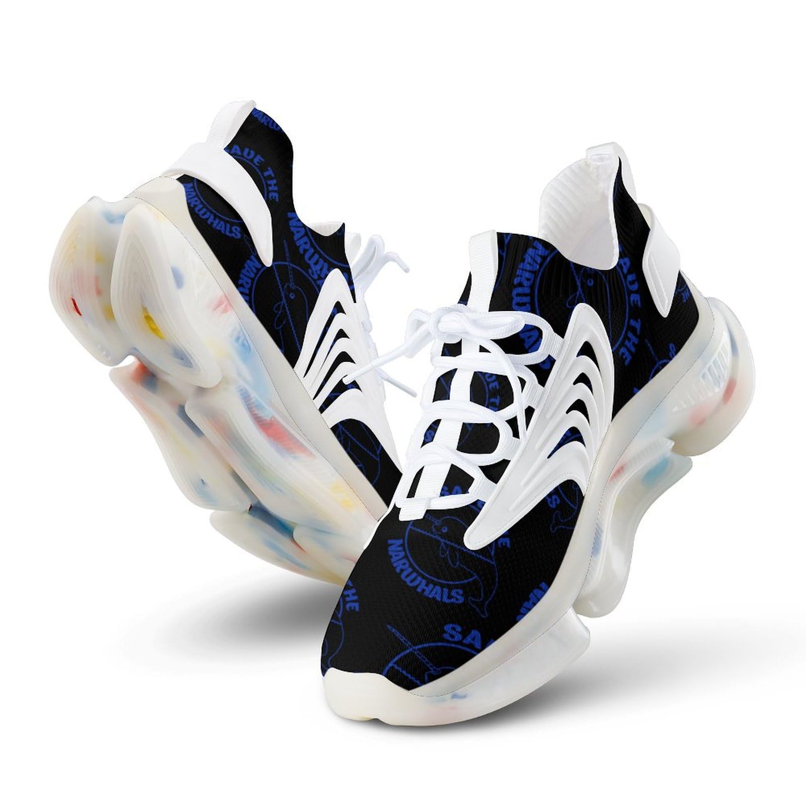 Save The Narwhals Uni-Corn Running Shoes for Men Sports Walking Shoes Breathable Athletic Training Shoe Non Slip Sneakers