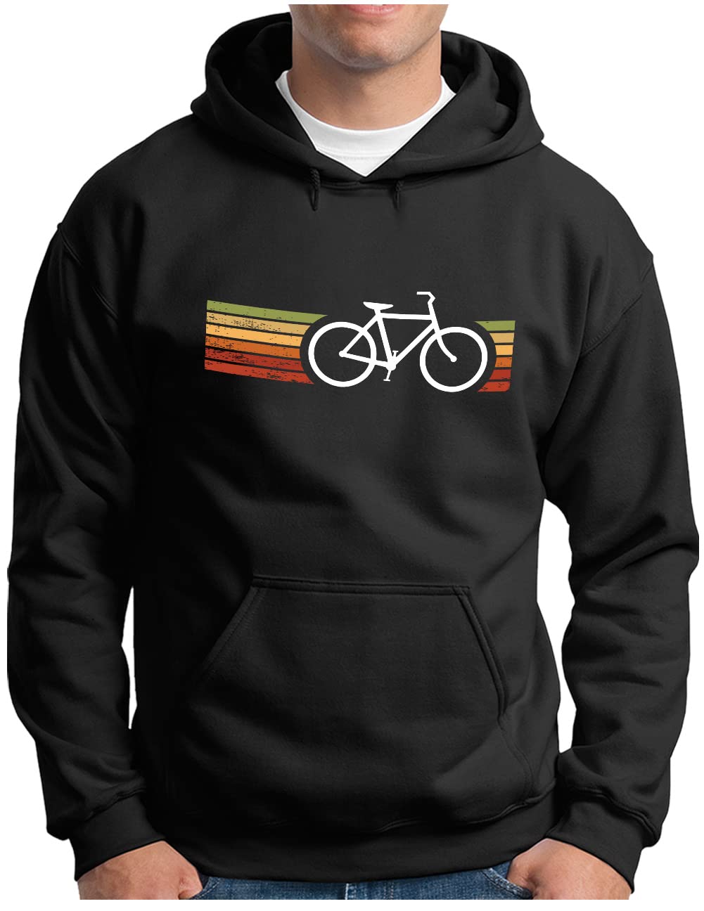 Sweat à capuche rétro OM3 vêtement confortable pour cycliste noir M - 4