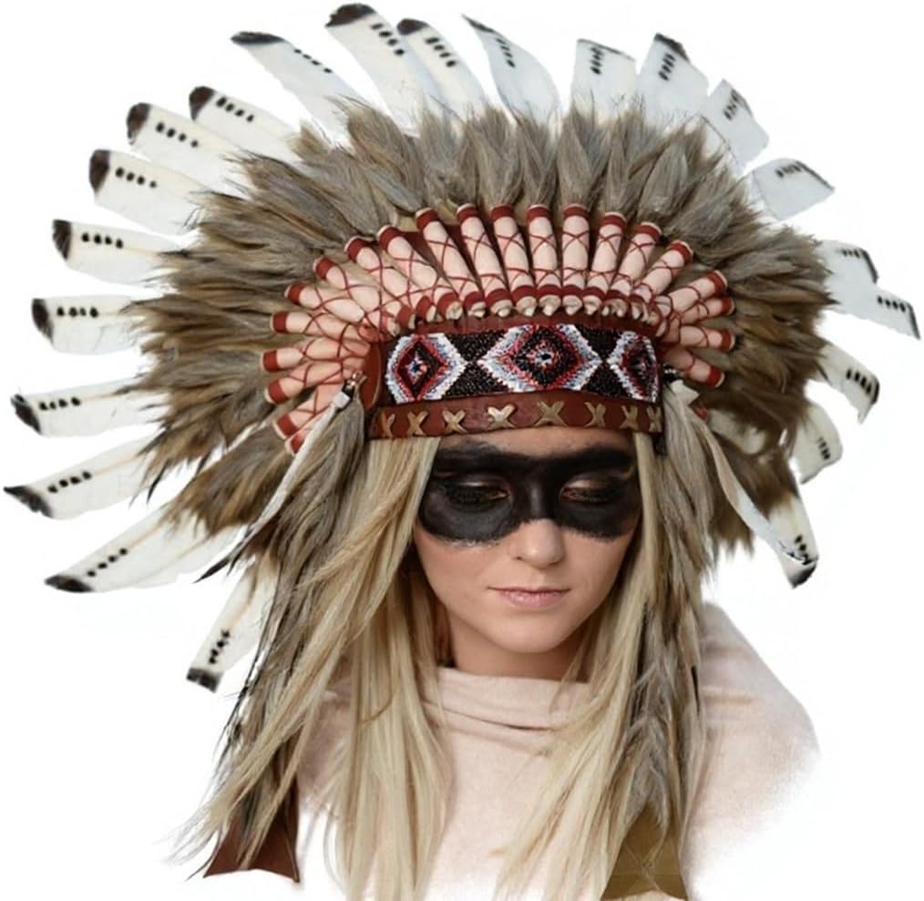 The World of Feathers chiefs hat,halloween costumes men,indian costume women,native american clothing,woman halloween costume