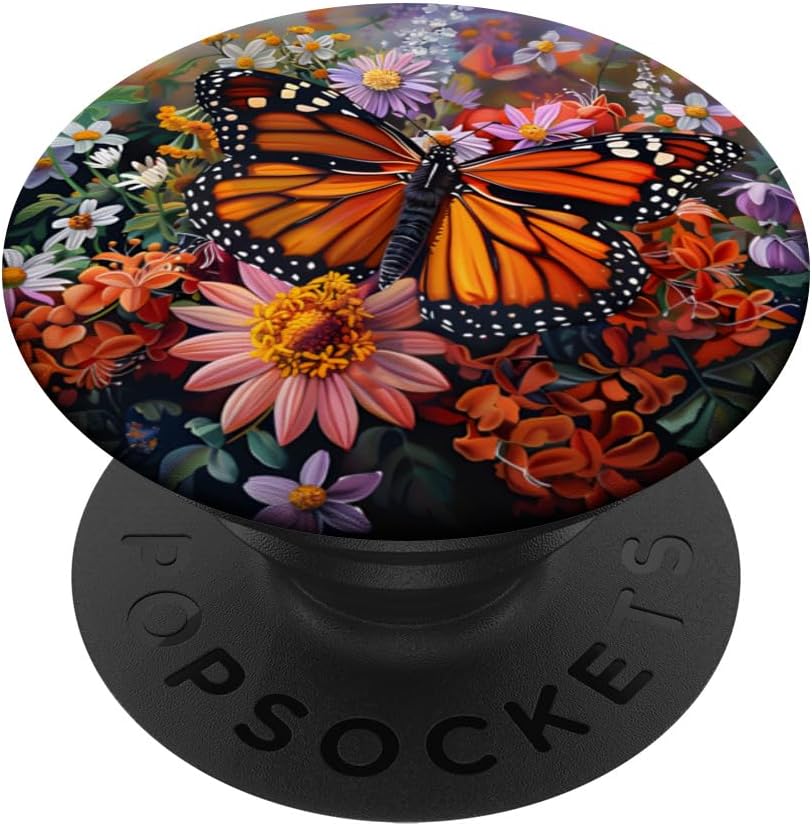 Monarch Butterflies And Flowers PopSockets PopGrip for MagSafe