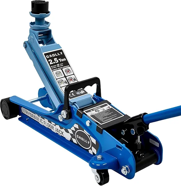GAOLLY 2.5 Ton Floor Jack Low Profile, Heavy-Duty Steel Racing with Single Piston Lift Pump, Lifting Range 3.35"-14.96" （Blue）