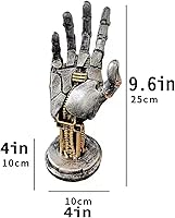 Vista 2 de Cyberpunk - Mano mecánica Silverhand, soporte para control de juegos, estilo punk, steampunk, moderno, decoración del hogar, decoración de sala