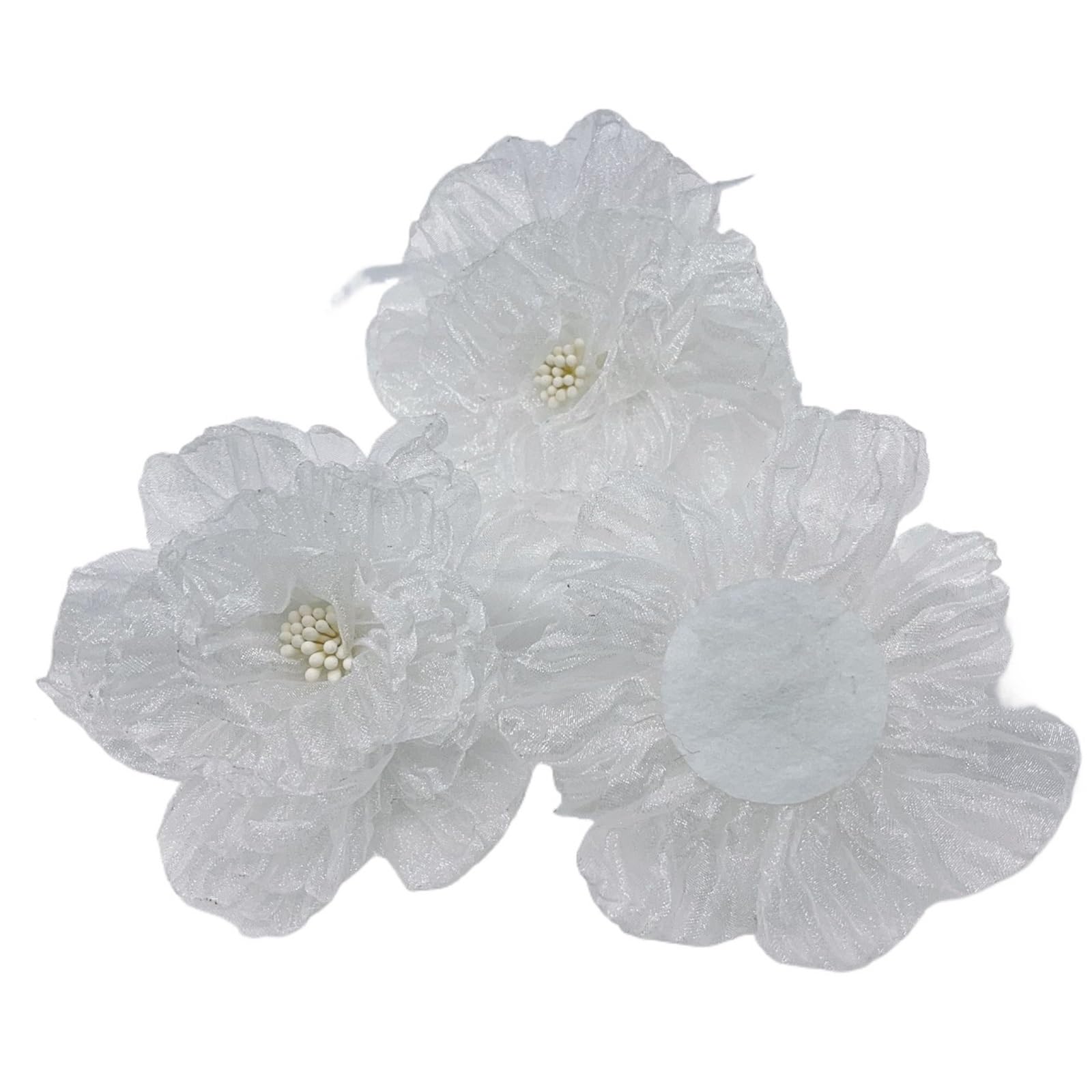 Wtaxbh Color 11 Iron On Patches 10Pc Colorful Organza Cluster Flowers For Wedding Dress Bridal Chiffon Fabric Trim Beads Applique Cloth Diy Garment Sewing Patches(Color 11)