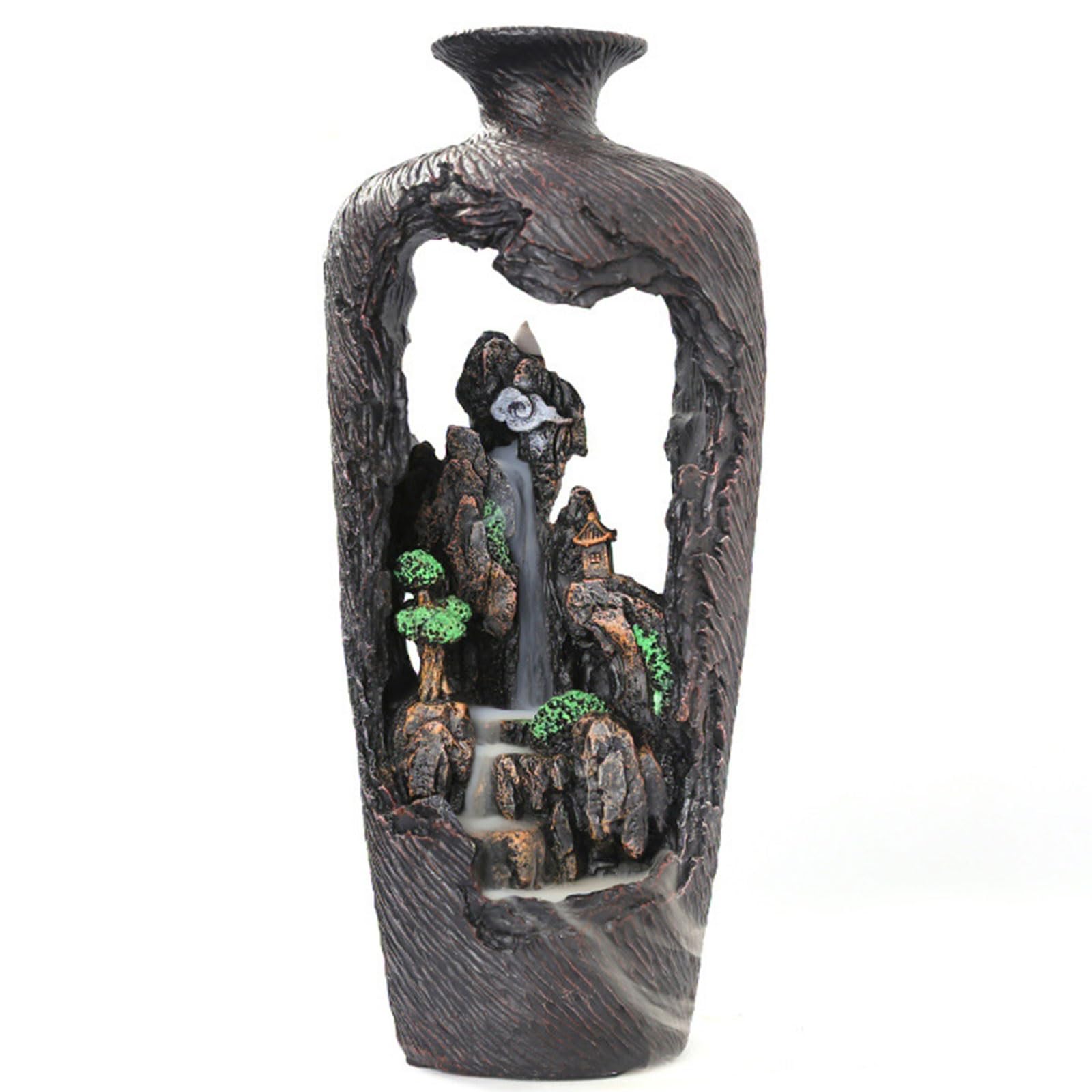 Backflow Incense Burner, Resin Waterfall Incense Holder, Exquisite Durable Incense Burner Holder for Home Decoration
