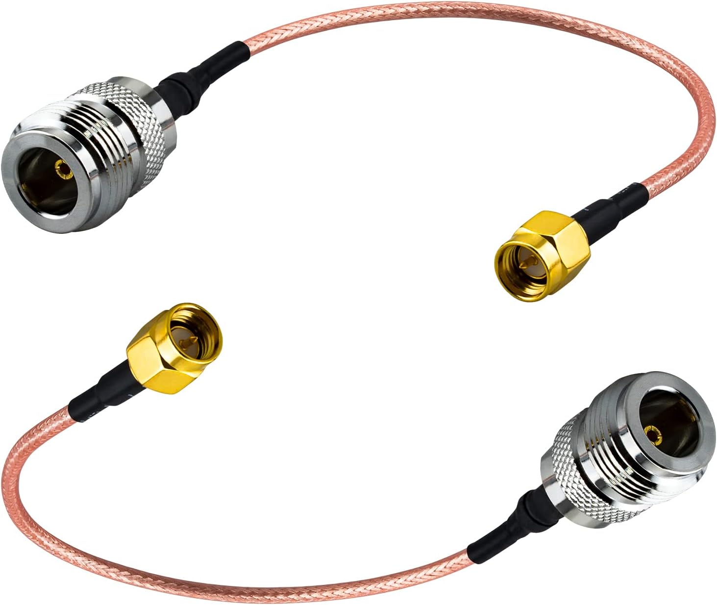 N Type Female to SMA Male RG316 Coaxial Cable 6 Inch Type N to SMA Coaxial Adapter Cable 50Ohms Low Loss N Type to SMA Cable for Router Antenna Signal Enhancer Wireless Adapter