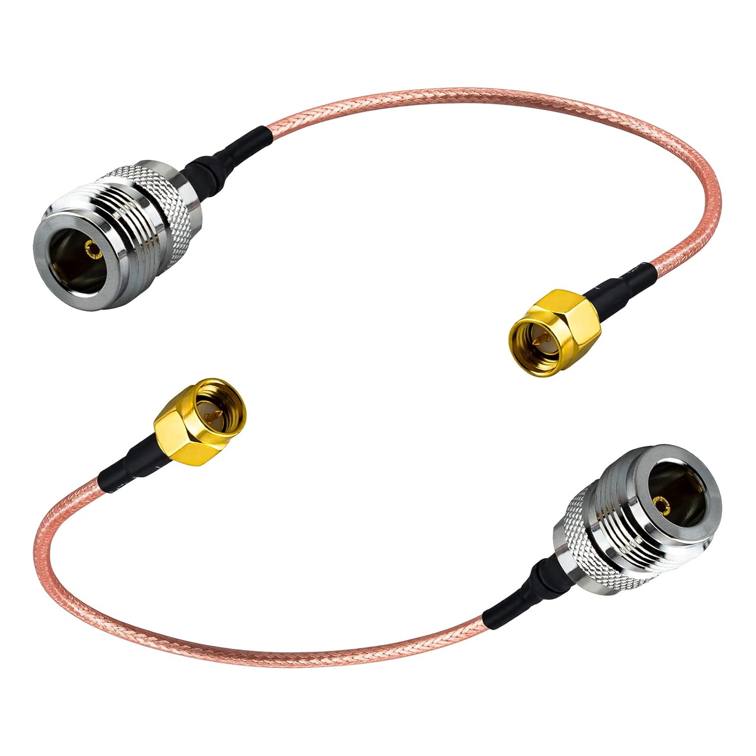 SMA Male to N Female Bulkhead with Waterproof O-Ring RG316 Cable 7.8Inch N to SMA Male Coaxial Adapter Cable 50Ohm Low Loss N Type to SMA Cable for Router Antenna Signal Enhancer Adapter