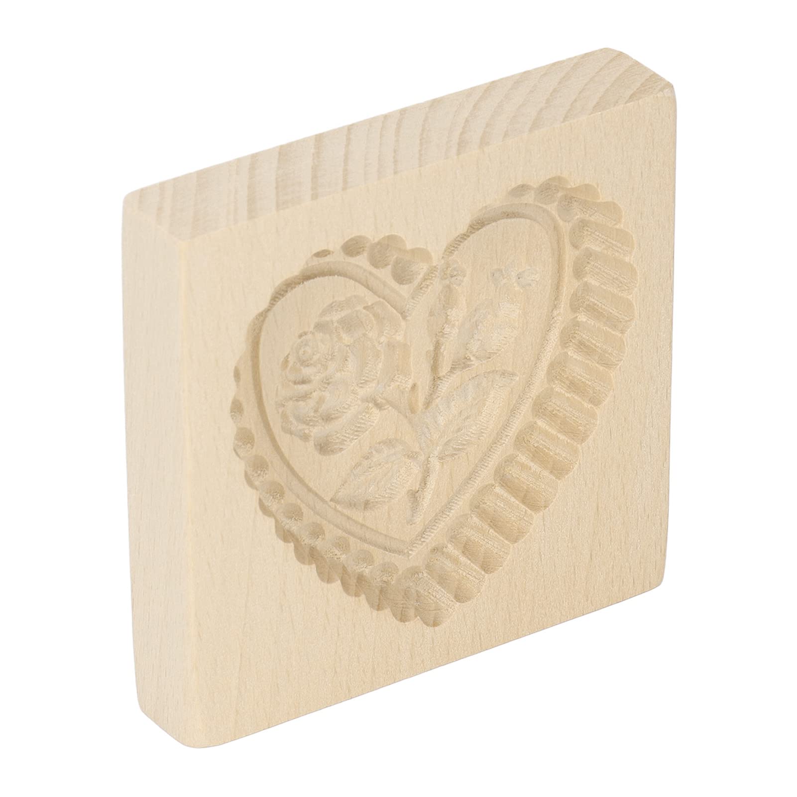 Keksausstecher, Keksformen aus Holz, Kekse, geschnitzte, leicht zu lösen, wiederverwendbar, waschbar, geschnitzter Keks-Pressstempel for Zuhause