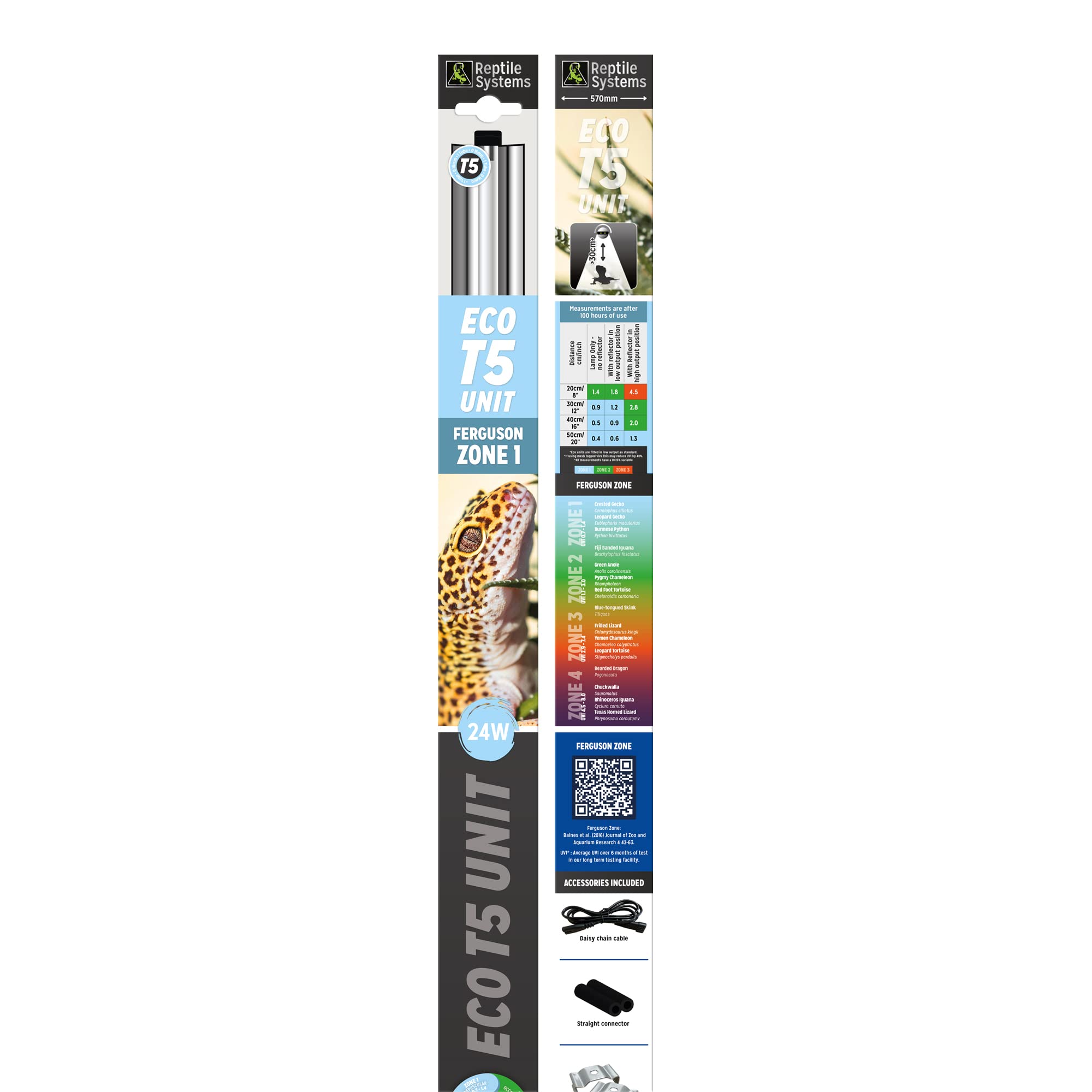 Eco T5 Unit Ferguson Zone 1-24W (570 mm) Leuchte für Vögel und Reptilen