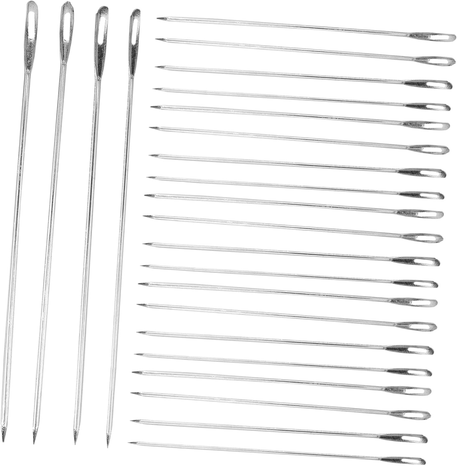 GLSTOY 100pcs Extended Hand Sewing Needles Large-Eye Darning Needles for Knitting Sewing Supply Professional for Beginners