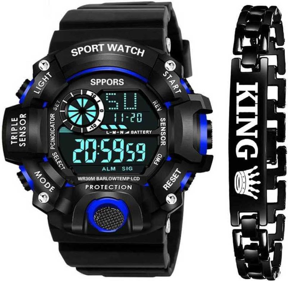 GIFFEMANS LED Digital Sports Multi Functional Black Dial Watch for Mens Boys (B0CLF6RVVY) Amazon Price History, Amazon Price Tracker