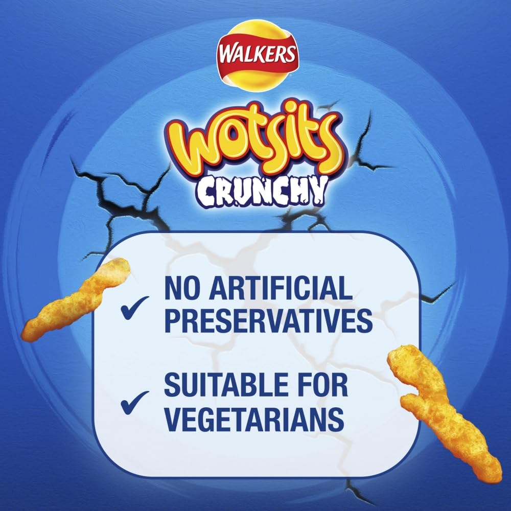Walkers Wotsits Crunchy Really Cheesy Snacks Crisps 140 g