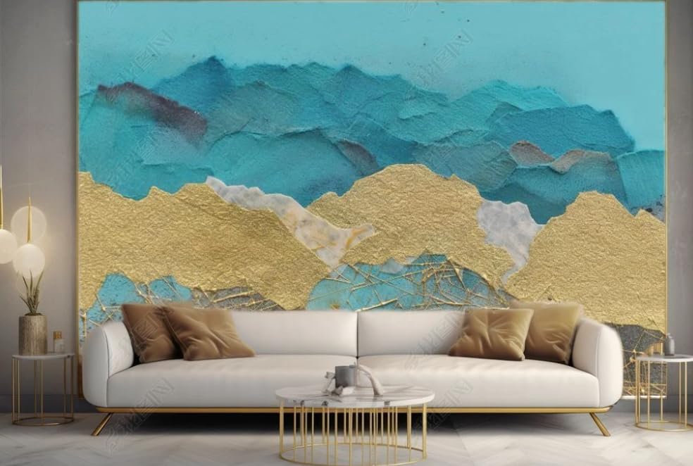 Papier peint intissé montagne Jinlan 350x256 cm pour grand salon