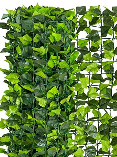 ABC Home | Sichtschutzhecke Efeu Künstlich 300x100 cm – Balkonsichtschutz Grün & Wetterfest – Zaunblende Windschutz Sichtschutzzaun – Künstliche Hecke Efeuwand