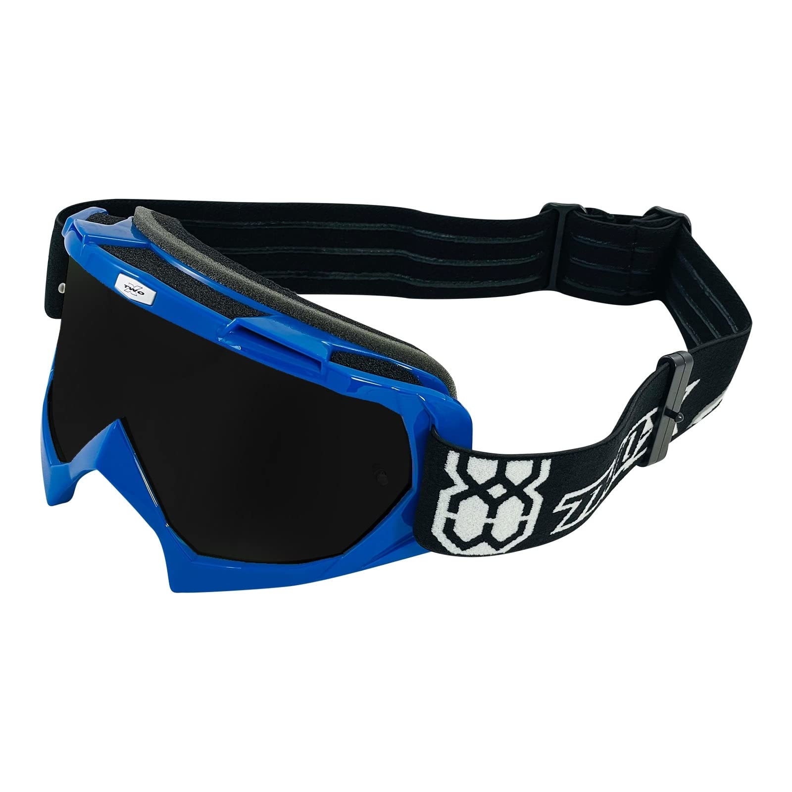 TWO-X Race Occhiali protettivi MX da motocross ed enduro con vetro specchiato e antigraffio, colore: argento