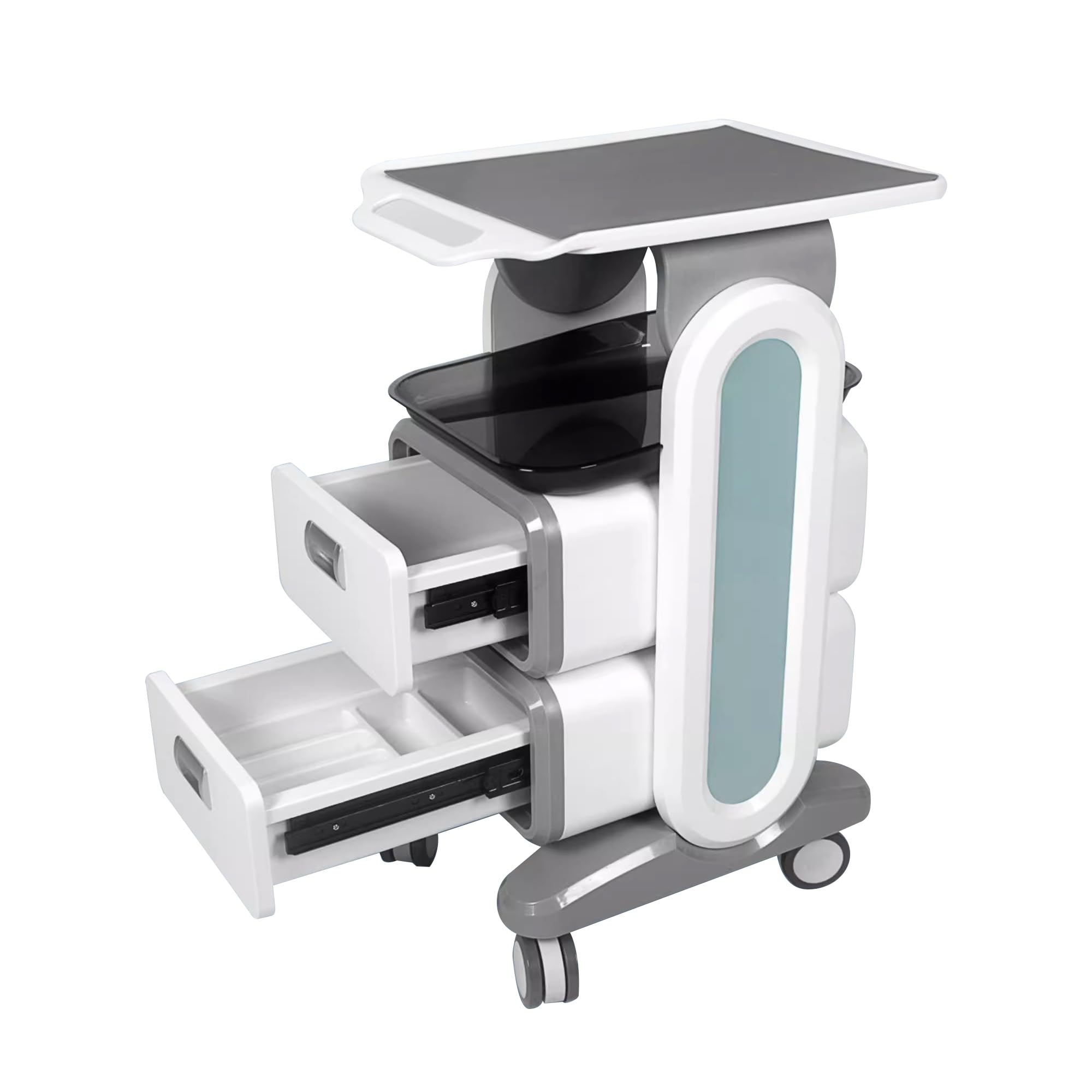 TKJfdTY Medical Trolley Cart With Drawers And Wheels Professional Utility Cart For Home Bedroom Salon Lab Hospital Office Clinic,Large