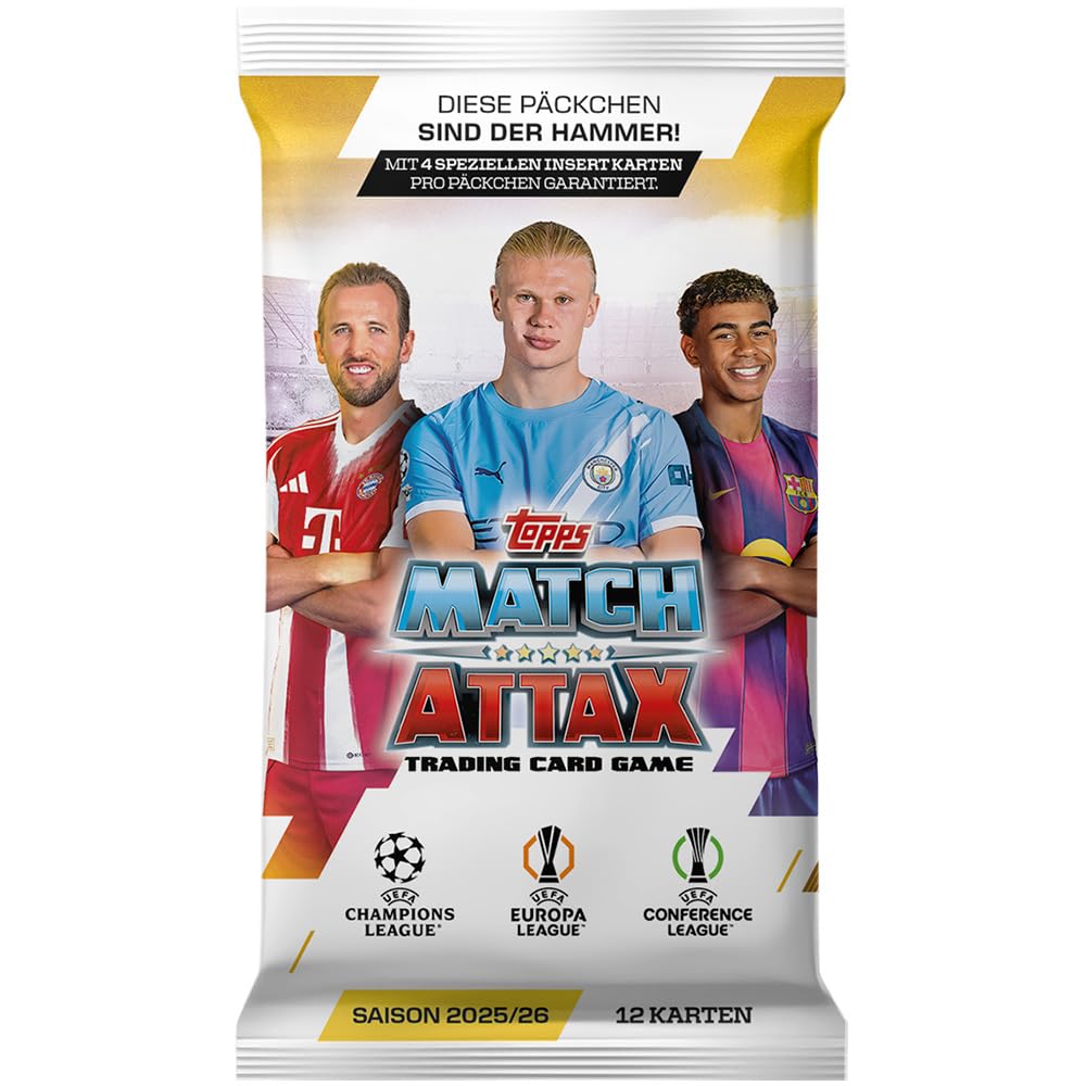 Bundle mit Topps Match Attax Champions League 2025/26 Trading Cards + Exklusive Collect-it Hüllen (1 Display)