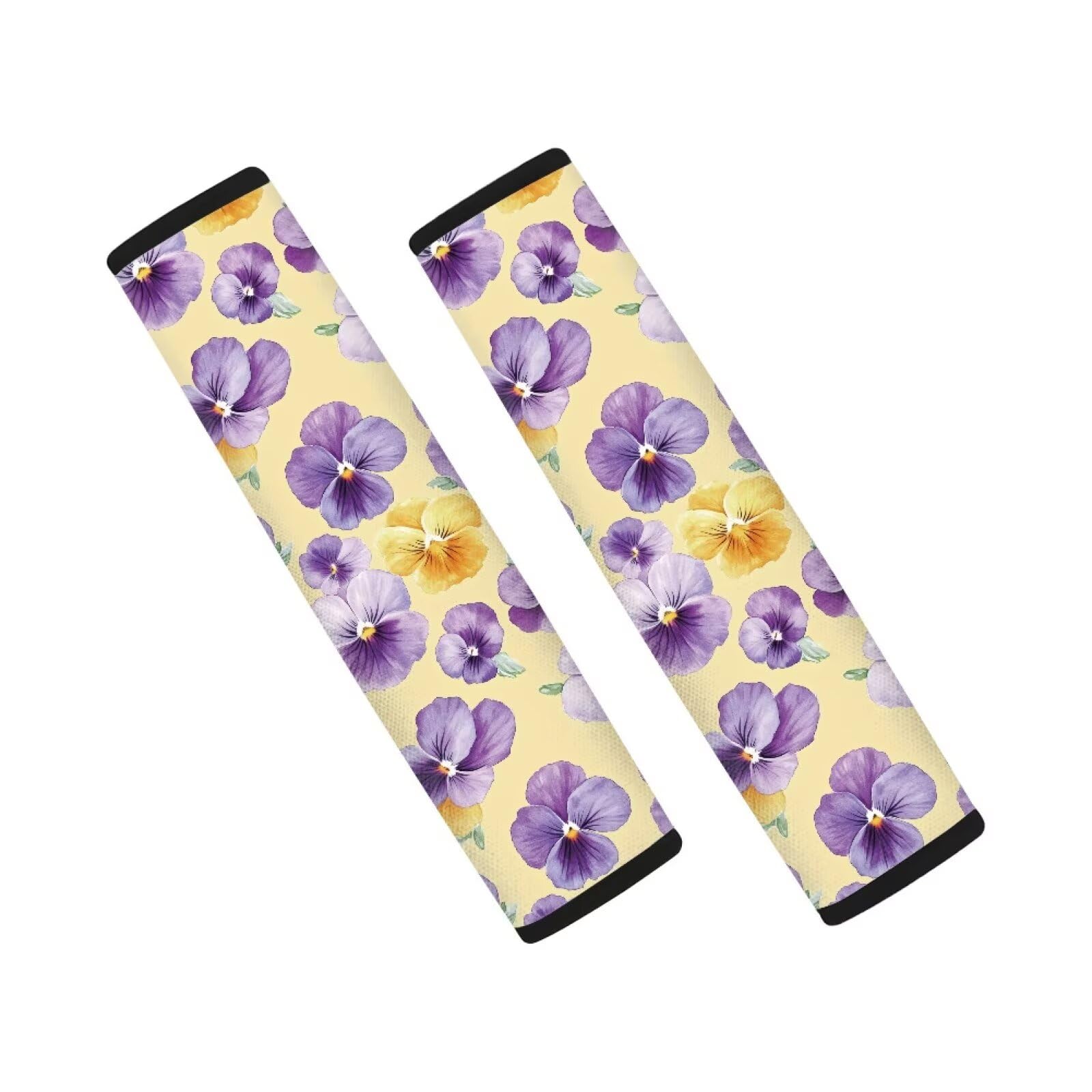 AFPANQZ Purple Flowers Car Seat Belt Pads Cover Universal Fit Vehicle Seat Belt Comfort Shoulder Pads for Adults Children Seat Cushion Shoulder Straps Cushion for Bags