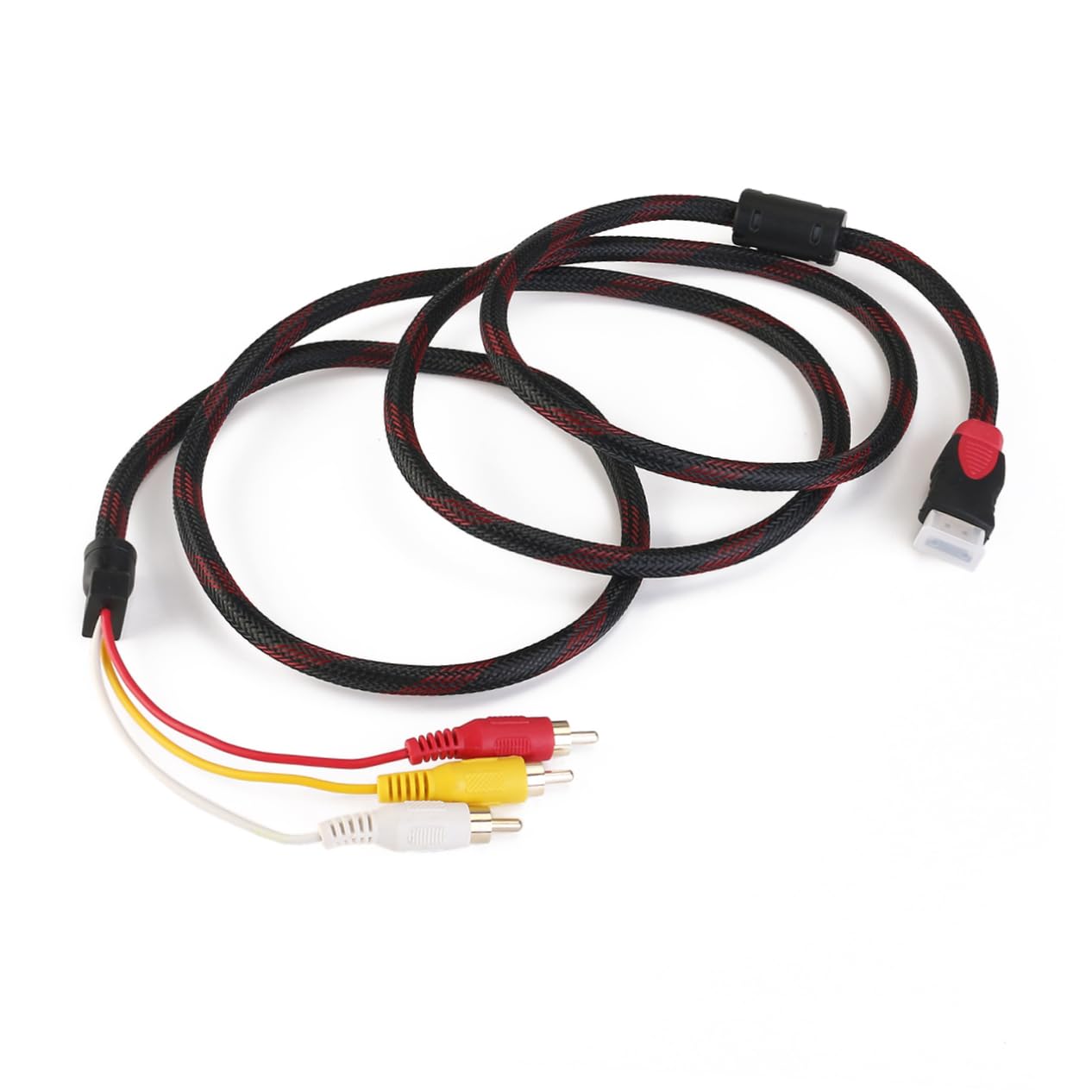 Angoily 1.5M to Convert Cable Audio Video Connector for HDTV Enhanced Shielding Compatible with Dolby for Systems and Home Theater