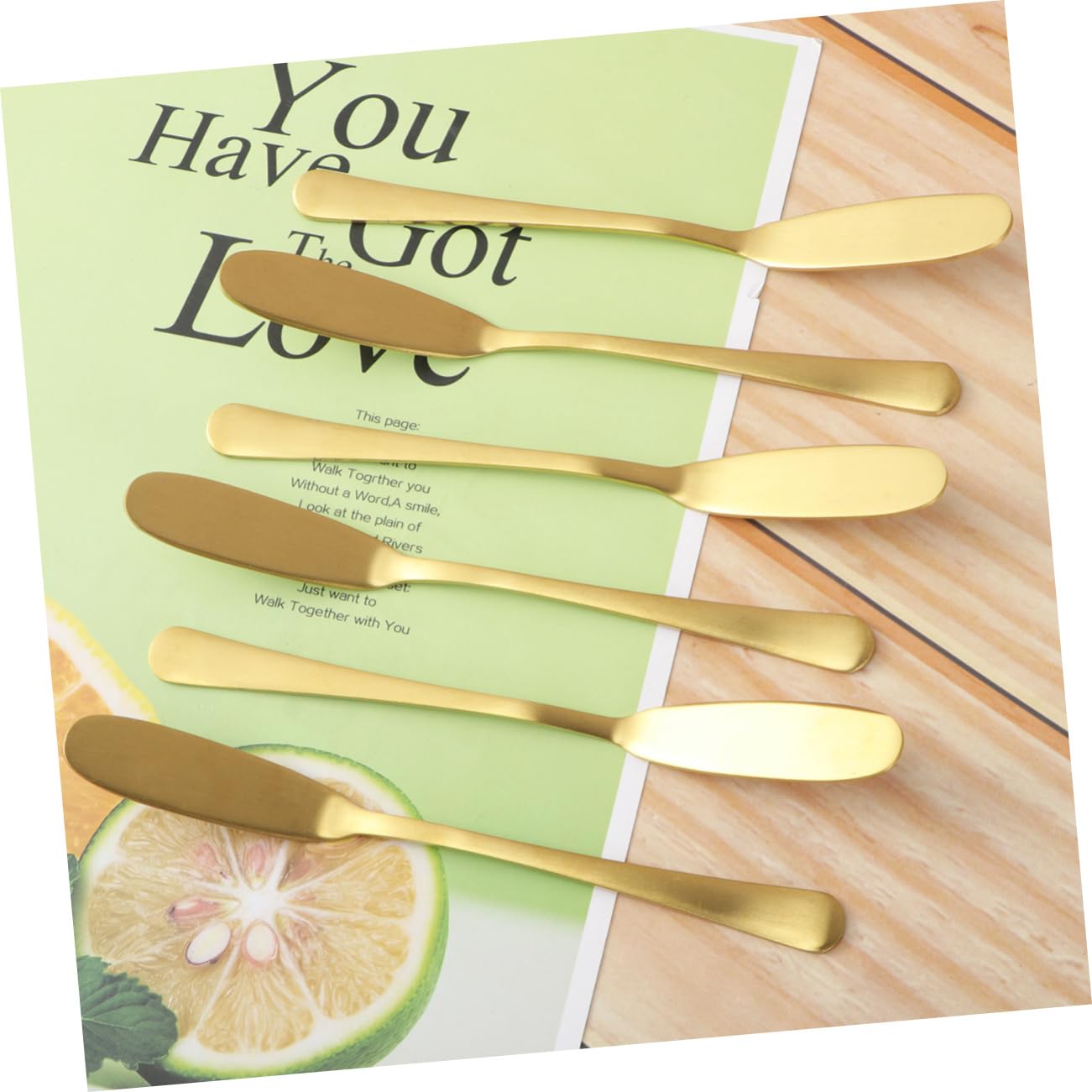 OFFSCH 6pcs 304 Stainless Steel Butter Spreaders Cheese Knife Easy to Clean Perfect for Baking