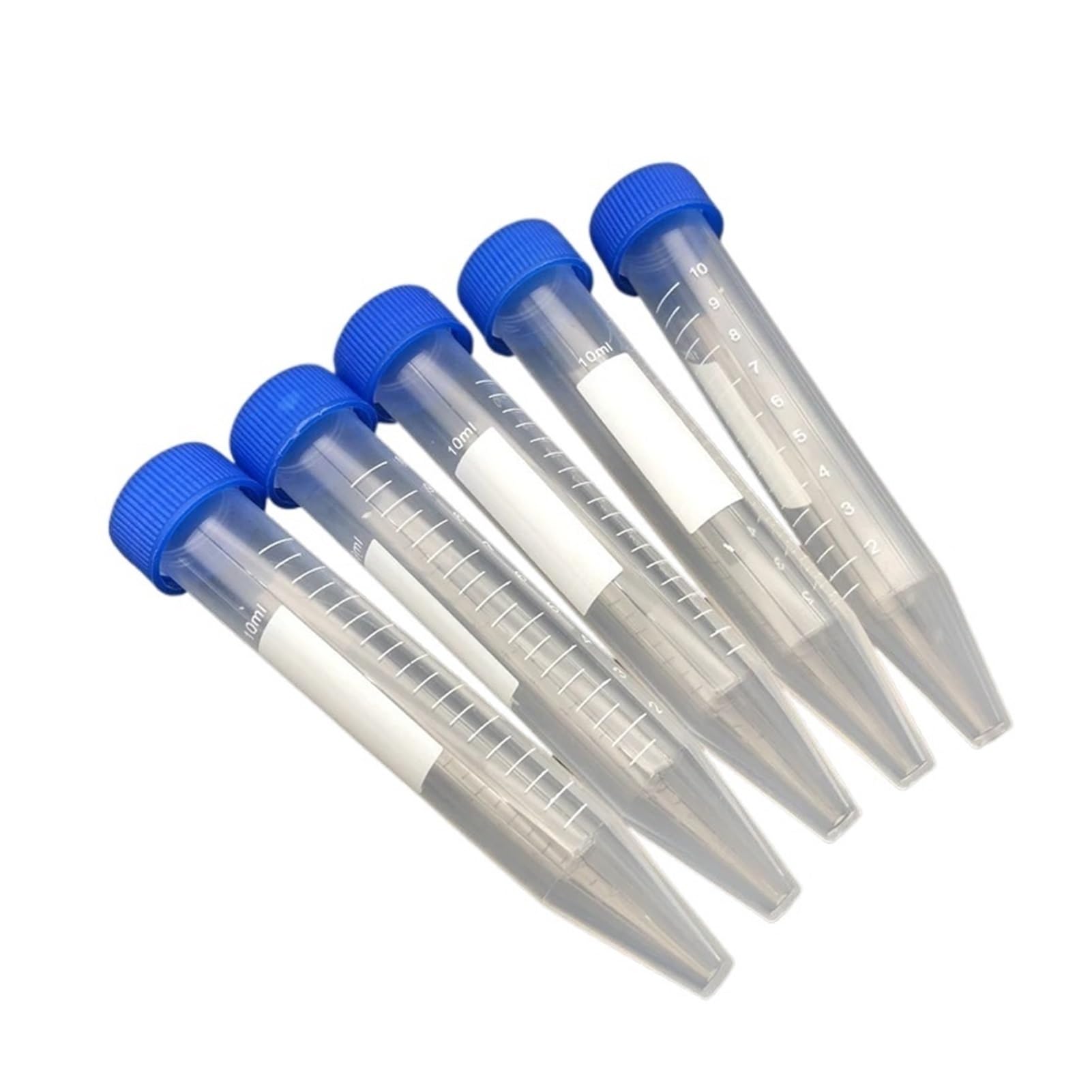 100 unids/lote tubo de centrífuga de plástico transparente de 10ml con tapa de rosca, microcentrífuga de PP de fondo afilado/cono, viales de muestra de prueba de plástico