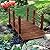 Koopee LEEXCCOS Higher Quality & Stronger Wooden Garden Bridge for Outdoors 5ft, More Durable Landscape Arch with Safety Railsm, 500lbs Capacity Decorative Pond Bridge (Stained Wood)