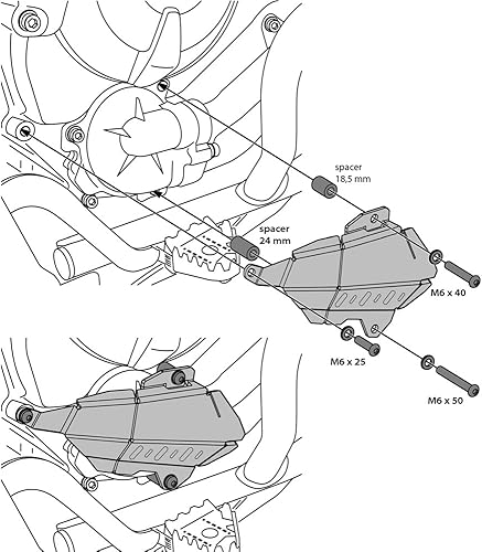 Miniatura 6 de Para MT07 FZ07 2014-2023 motocicleta CNC bomba de agua protección protección cubiertas mt 07 fz 07 accesorios color azul