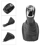 GZYF 5 Speed Gear Knob Gaiter Car Stick Shift Knob Cover Lever for Skoda Fabia 2000-2004;2005-2008,2010-2013