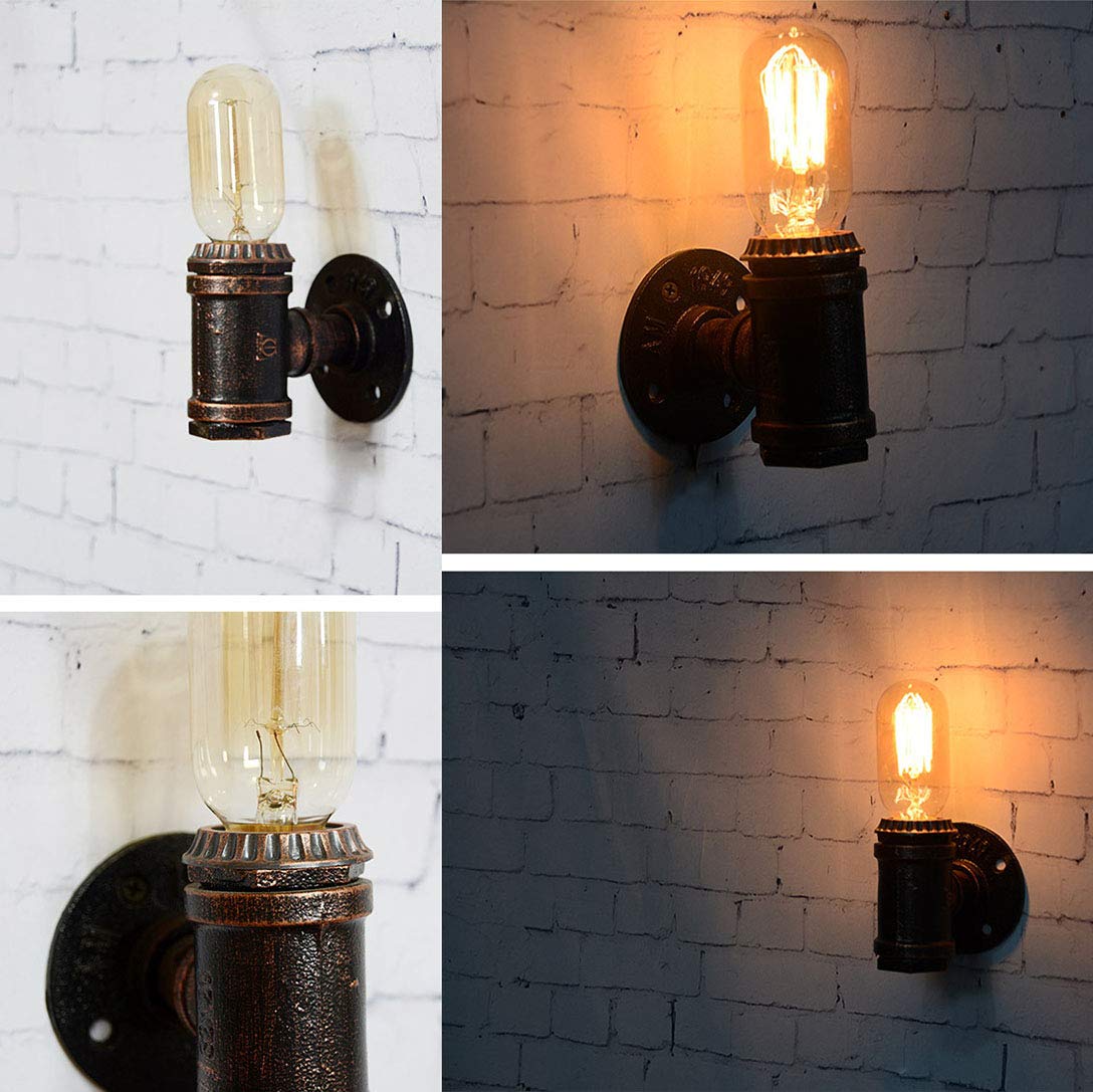 Applique Vintage Lampada Parete Industriale In Metallo 1 Luce Rigby - Foto 2