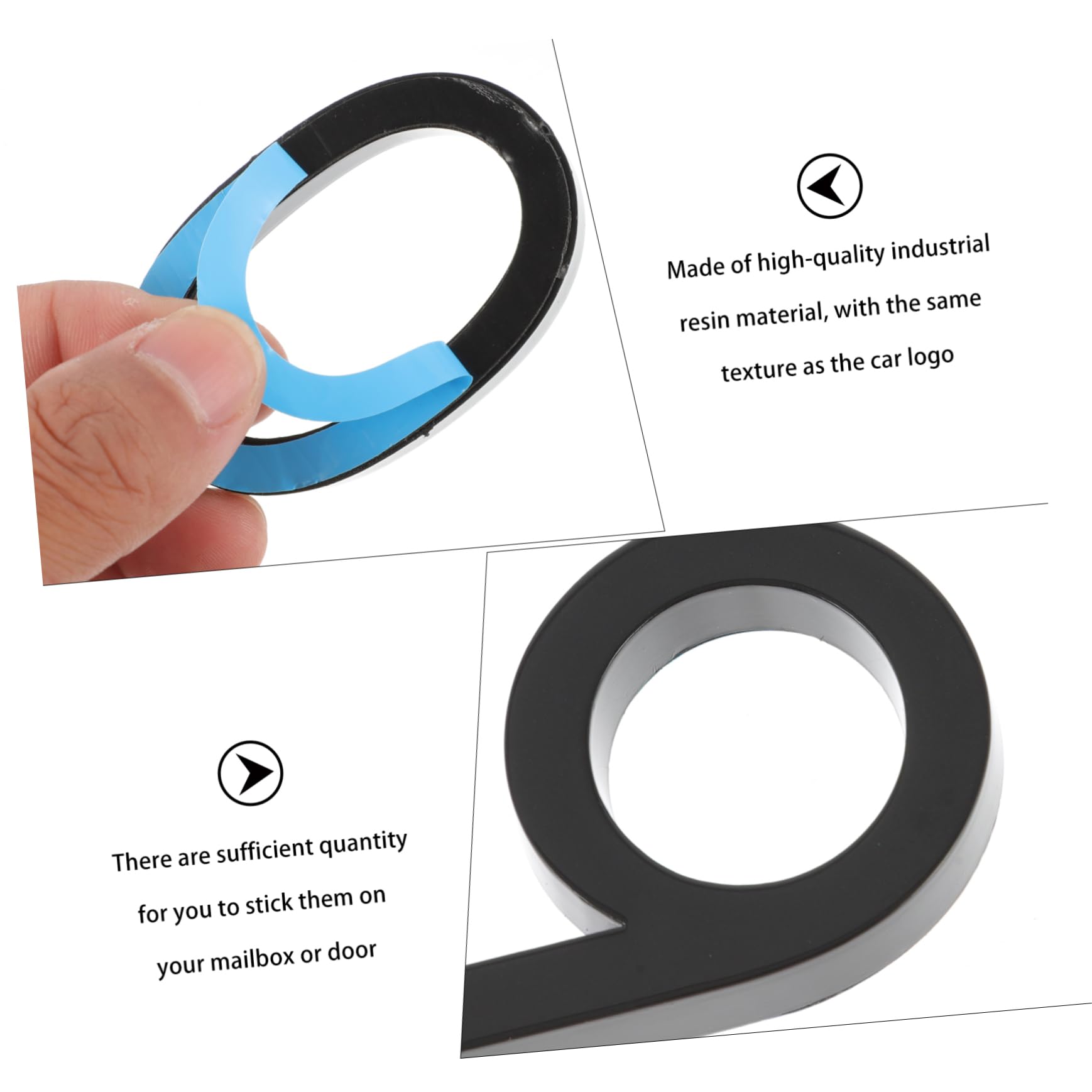 NUOBESTY 2 Ensembles Numéros De Maison Autocollants Adhésifs Pour Boîte Aux Lettres Porte Chiffres Résistants Aux Intempéries Faciles À Installer 20 Pièces * 2