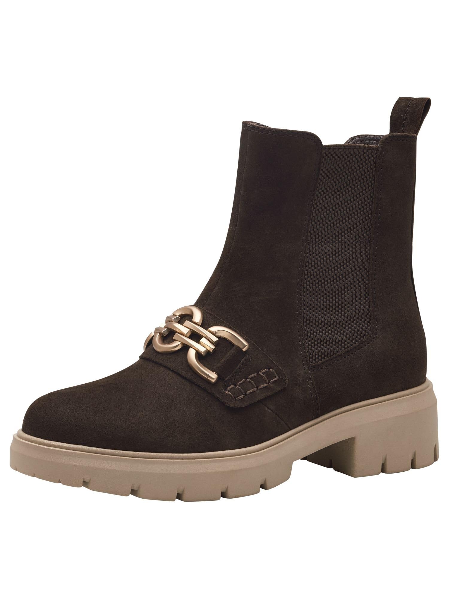 Tamaris Comfort Women’s Leather Chelsea Boots Unlined , Mocca Suede, 6,5 UK