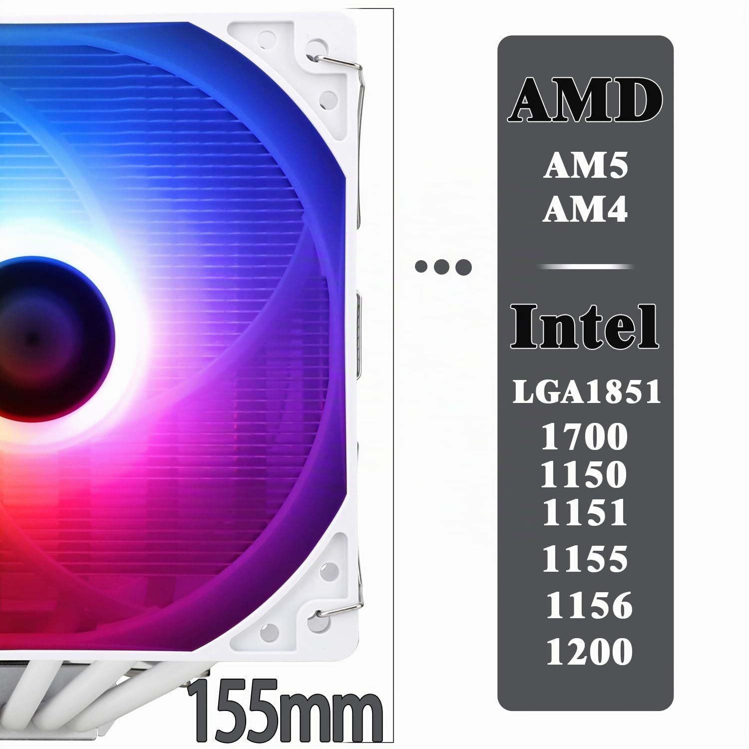 TR-Thermalright Peerless Assassin 120 SE Blanc ARGB Refroidisseur d'air CPU | ventilateur PWM 120mm TL-C12CW-S à 1550 tr/min, pour AM5/AM4, Intel LGA1851/1700/115x/1200