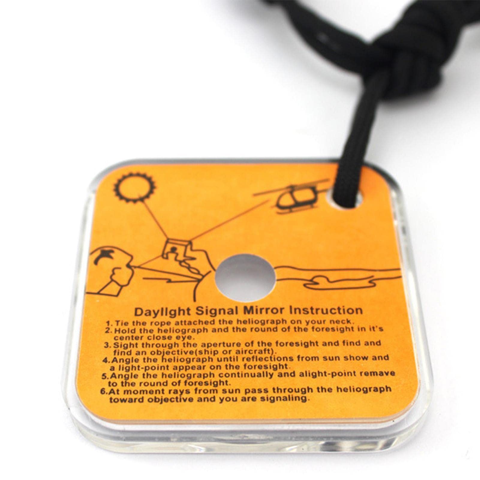 Lot de 10 miroirs de signalisation | Petit miroir de survie | Miroir de signalisation pour la randonnée et les accidents