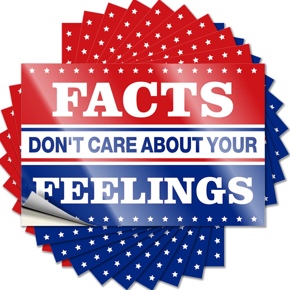 Backyard Decor Cover Decal | Facts Don't Care About Your Feelings Assorted for Cruise Decor(12X18CM)