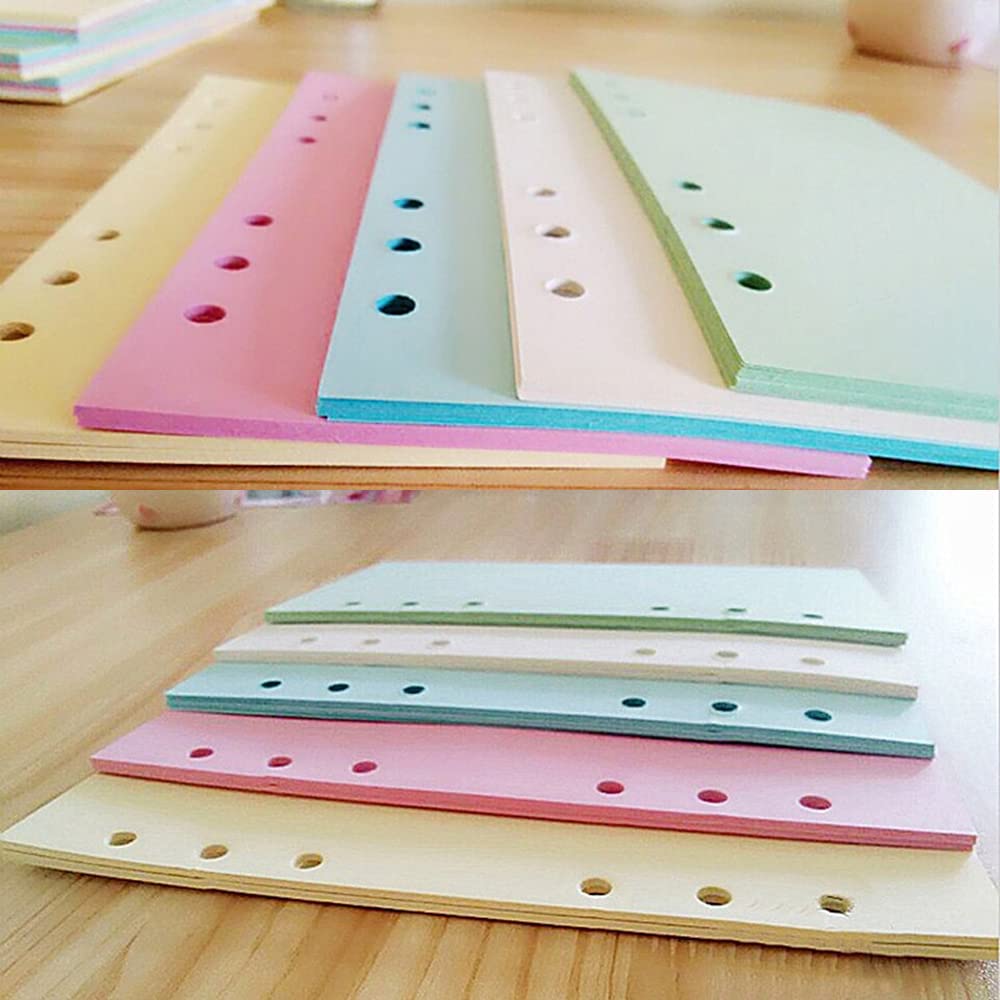 Filofax Lot De 2 Paquets Papier Ligné Coloré A5 6 Anneaux - 100 Feuilles