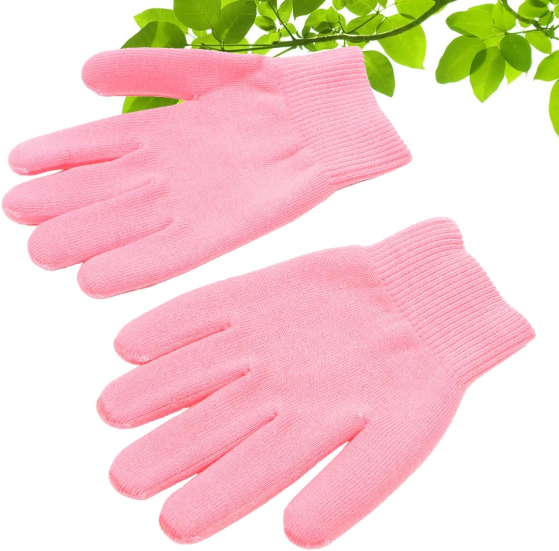 GALPADA Natural Gel Hand Care Gloves for Spa Elastic Fiber Moisturizing Gloves for Women Soft Skin Nourishing Protection for Outdoor and Daily Use