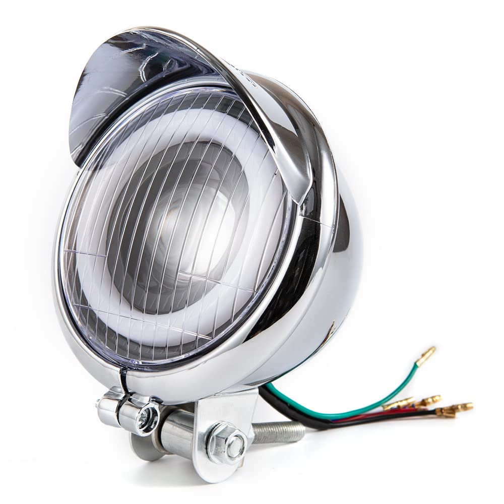 2 Pieces Phares Supplementaires a LED Pour Moto Phares Antibrouillard Universels Pour Motos Compatibles avec Les Choppers les bobbers les Cruisers Les Cafe Racers les Quads et les SUV