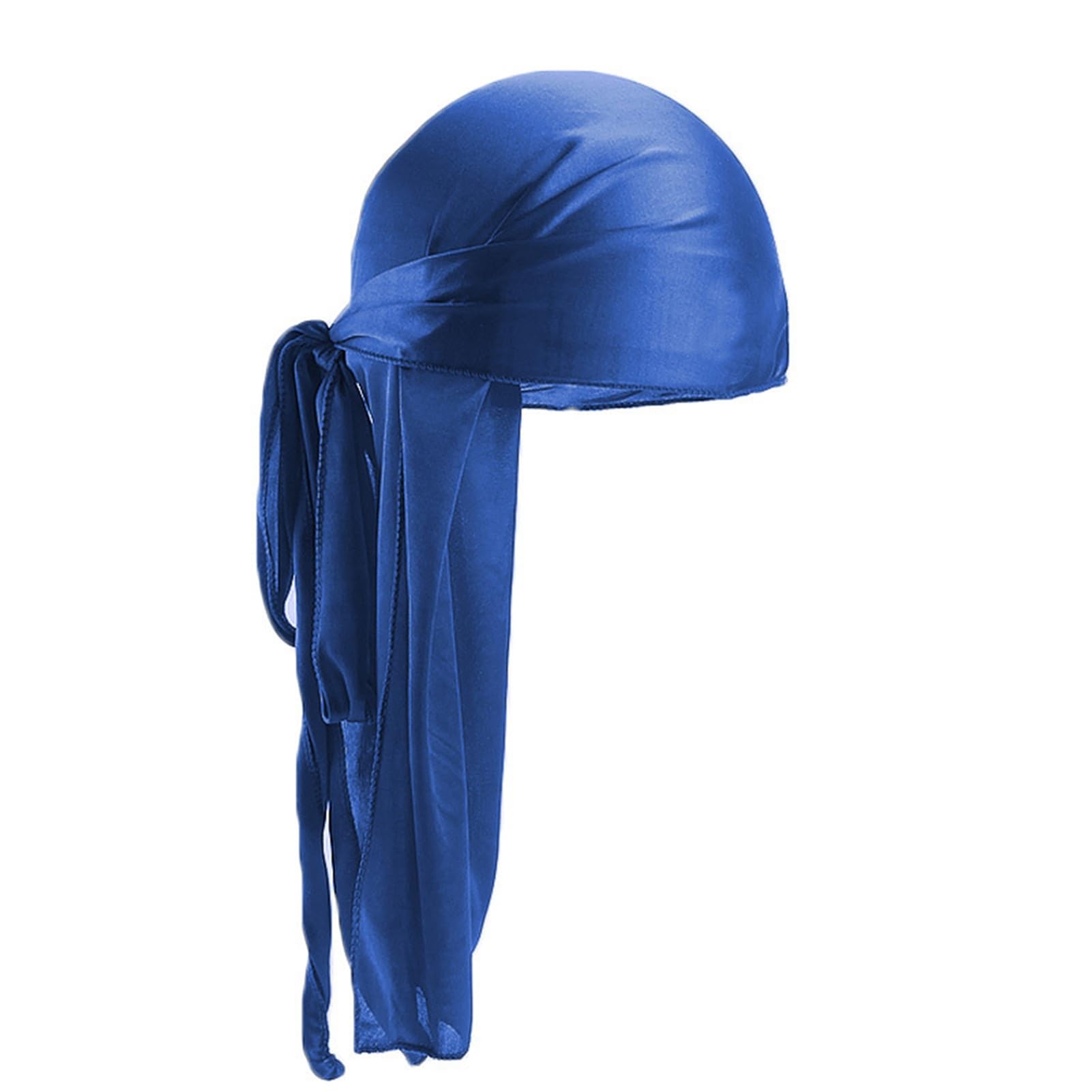 matumou Unisex Imitated Silk Long Tail Bandana Turban Hat Breathable Biker Pirate