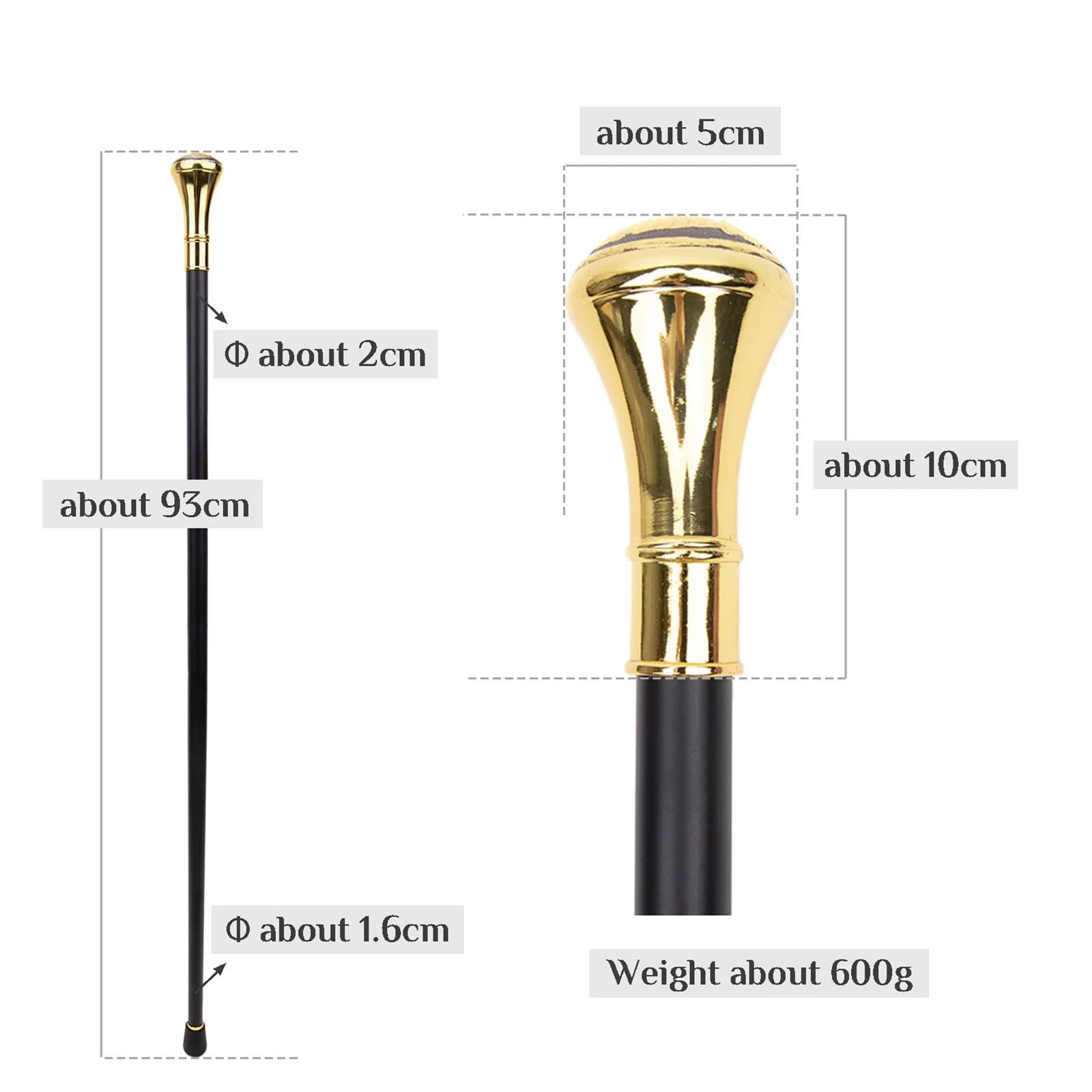 Golden Freimaurer Totem Relief Gehstock, Senioren Balance, Für Mobilität, Stabilität, Kniestütze, Ältere Hilfe Produkt, 93 cm
