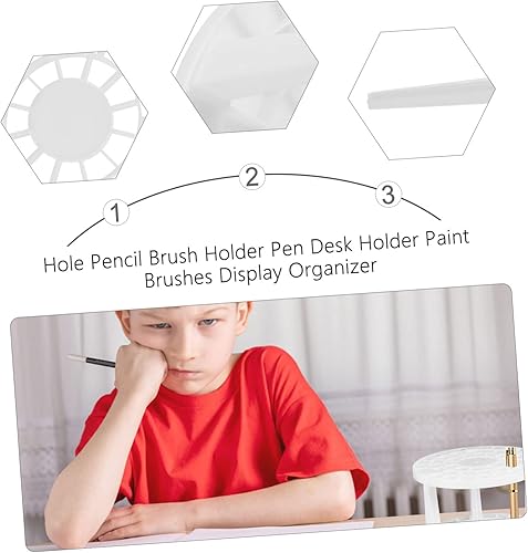 Miniatura 9 de COHEALI 2 unids 49 49 agujeros titular de lápiz de color titular de lápiz de plástico organizador caja de almacenamiento de la pluma lápiz