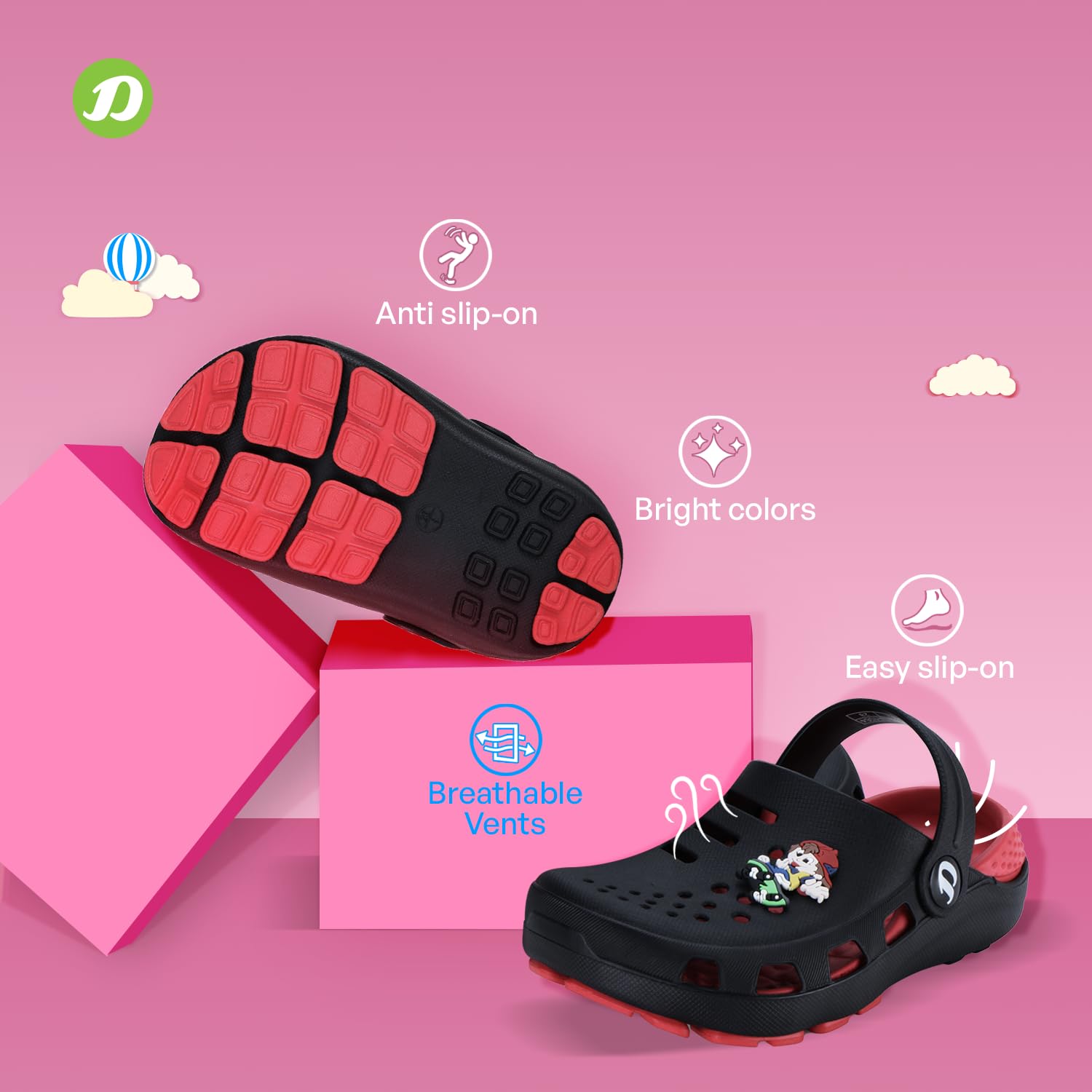 DOCTOR EXTRA SOFT Unisex-Child Kids Classic Ultra Soft Clogs/Sandals with Adjustable Back Strap| Comfortable & LightWeight| Stylish & Anti-Skid| Indoor & Outdoor Casual Sports Mules Boys & Girls D-514 3