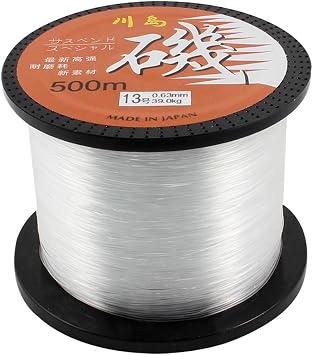 Ruilogod Plastic Spool 0.63mm 39kg Clear Abrasion Resistance Fishing Line String 500M id 091 b5f 3a7 c1d 759